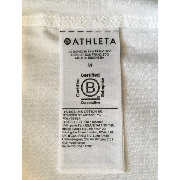 Athleta Effortless Crop Tee in White Women's Medium EUC! - Picture 4 of 7